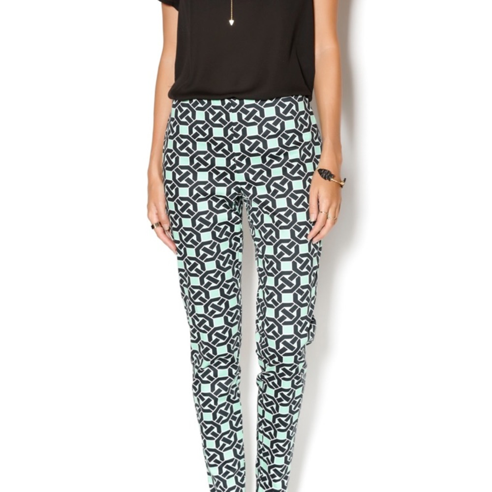 Tracy Negoshian Frida Geo block cropped pants s/m